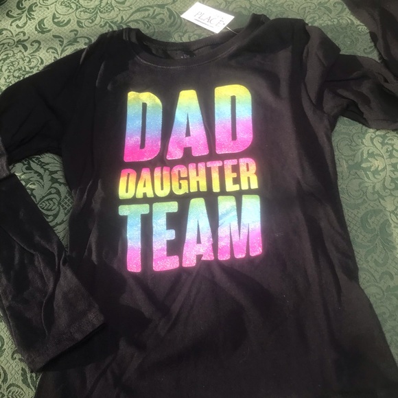 The Children's Place Other - NWt 16 dad daughter team rainbow shirt family top
